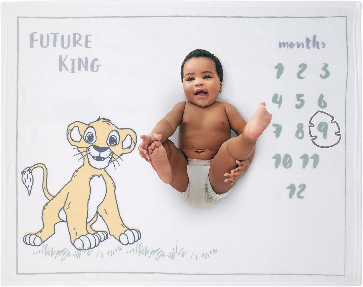 Disney Manta de bebé Simba de Lion King Simba, color blanco, bronce...