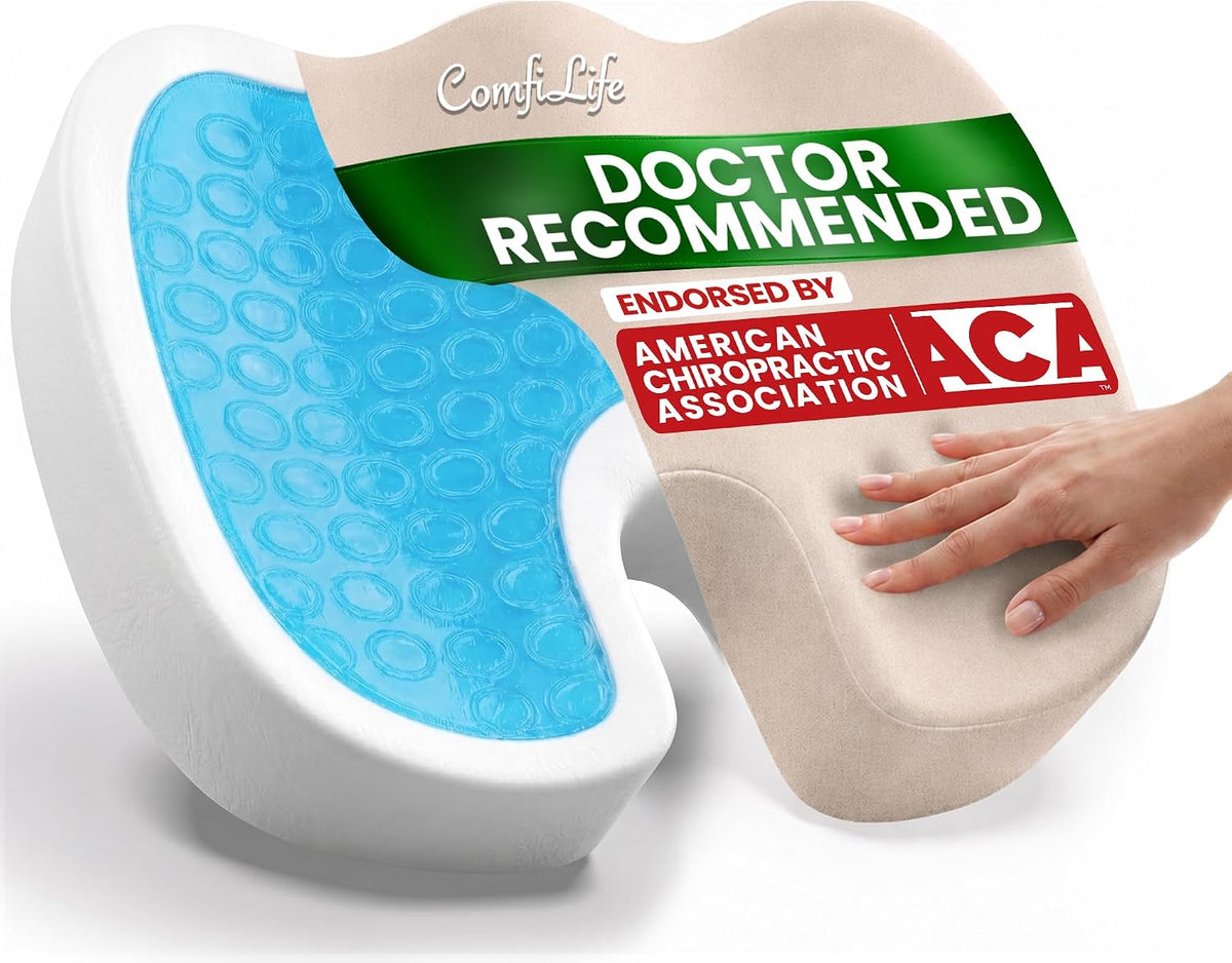 ComfiLife - Cojín prémium de gel y espuma viscoelástica para silla...