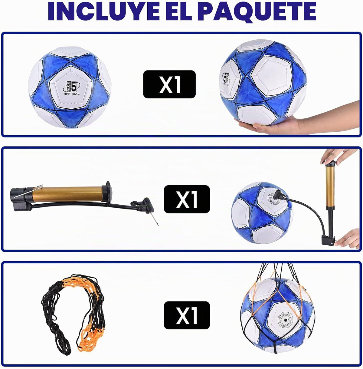 ELKCIP Paquete de 6 pelotas de fútbol clásicas desinfladas tamaño 4...