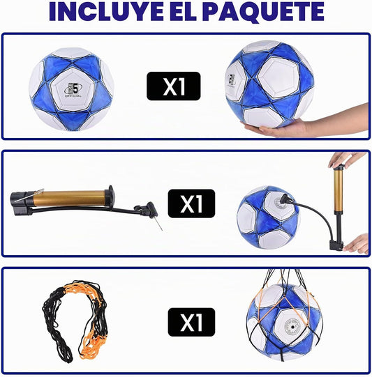 ELKCIP Paquete de 6 pelotas de fútbol clásicas desinfladas tamaño 4...
