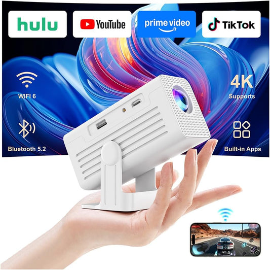 Mini proyector con Wifi y Bluetooth, proyector inteligente compatib...