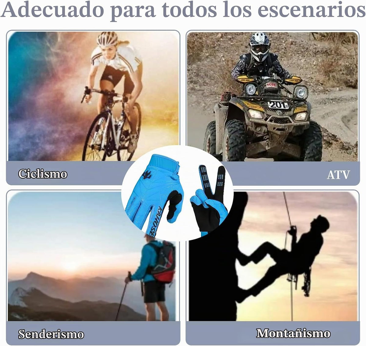TATACLEA Spider Web - Guantes de motocicleta transpirables con dedo...