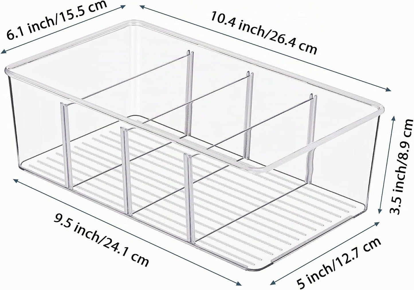 Vtopmart Paquete de 4 cubos organizadores de almacenamiento de alim...