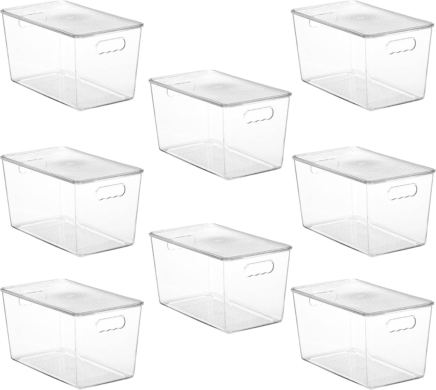 Vtopmart Paquete de 8 contenedores de almacenamiento apilables | Pl...