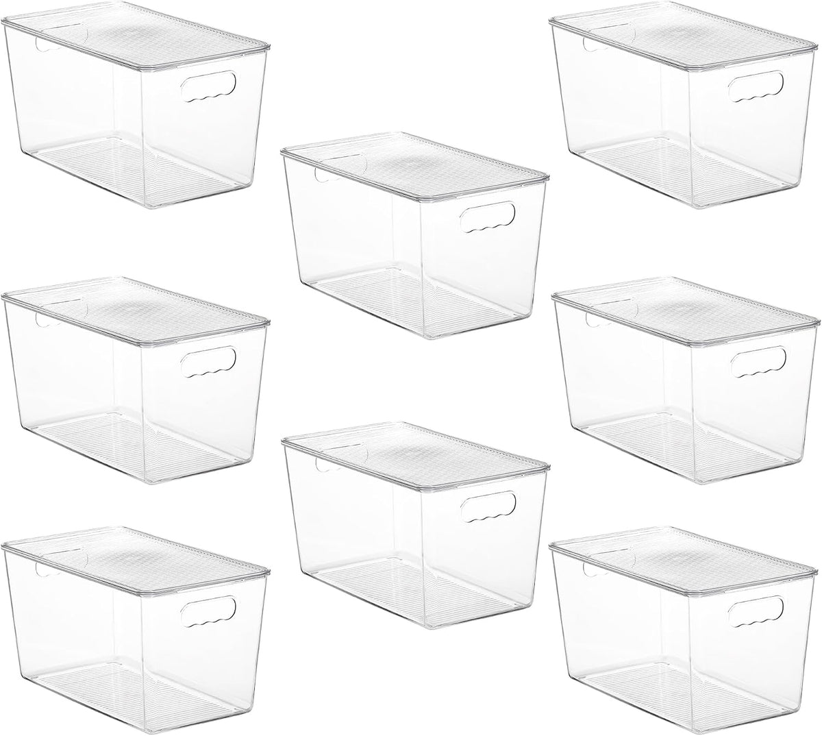 Vtopmart Paquete de 8 contenedores de almacenamiento apilables | Pl...