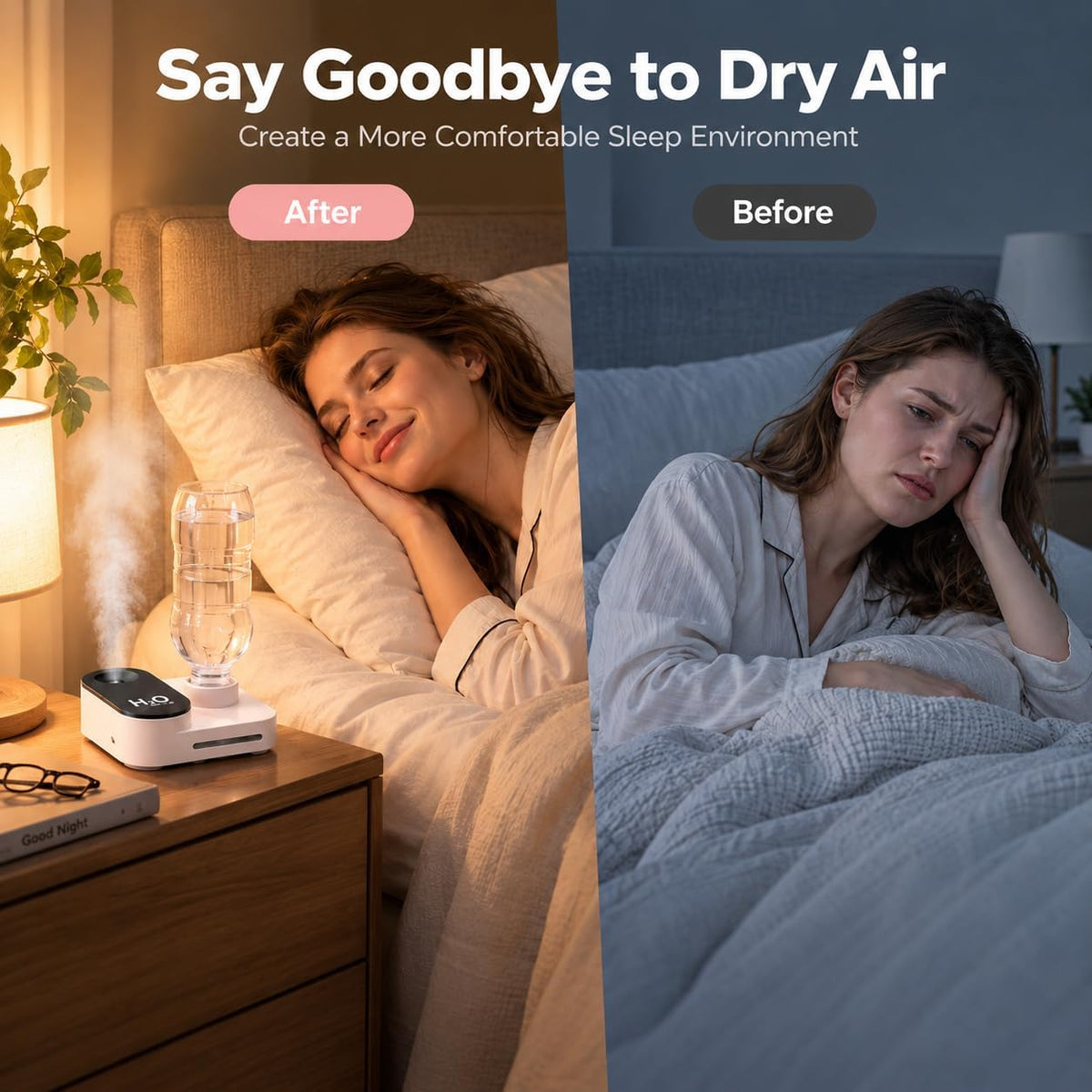 Gmuray Humidificador de viaje, mini niebla fría portátil, recargabl...