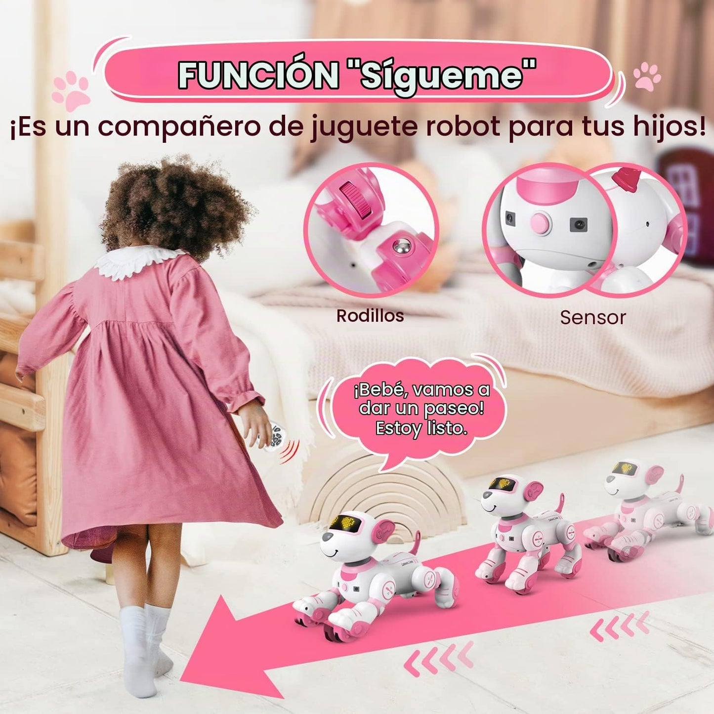 FUUY Juguetes de Perro Robot para Niñas, Juguetes Robot Interactivo...