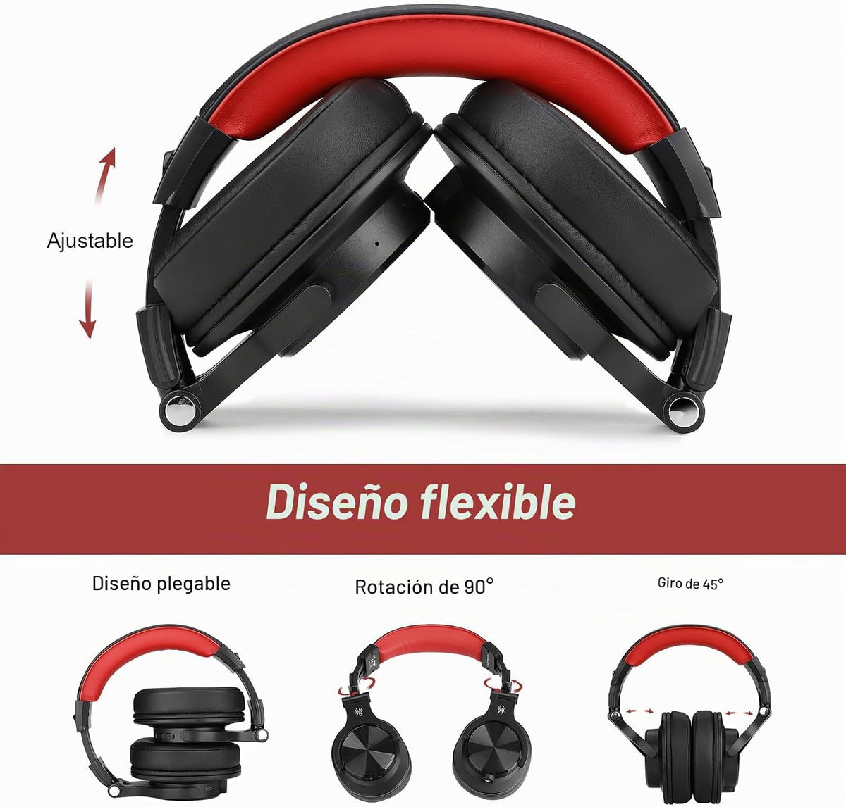 OneOdio A70 Auriculares Bluetooth de alta resolución con orejeras,...