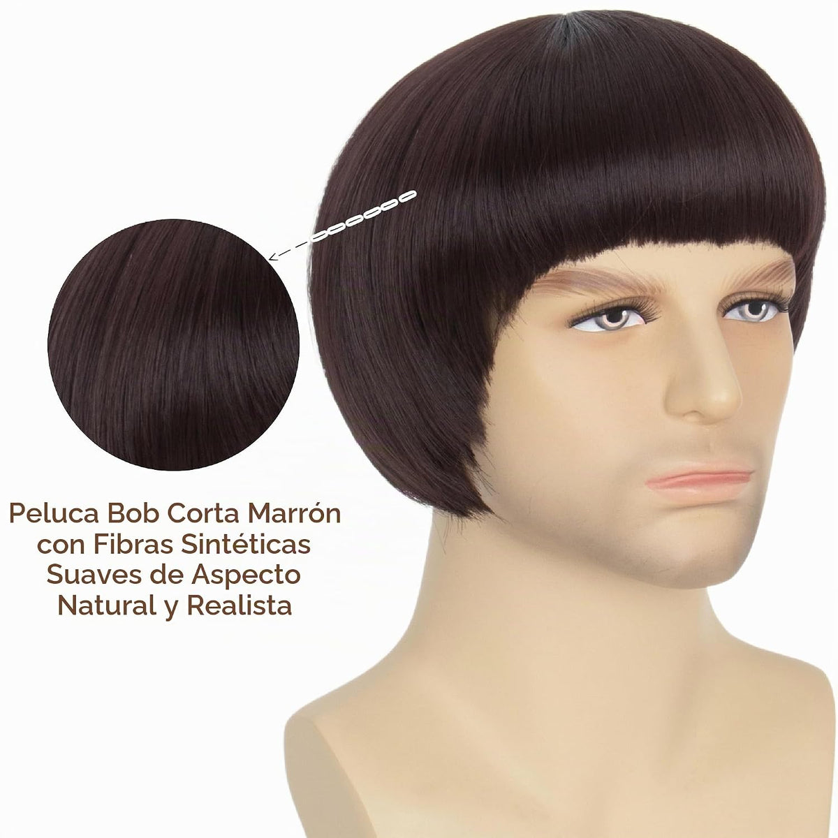 Miss U Hair - Peluca de corte retro de los años 60 para hombre, pel...