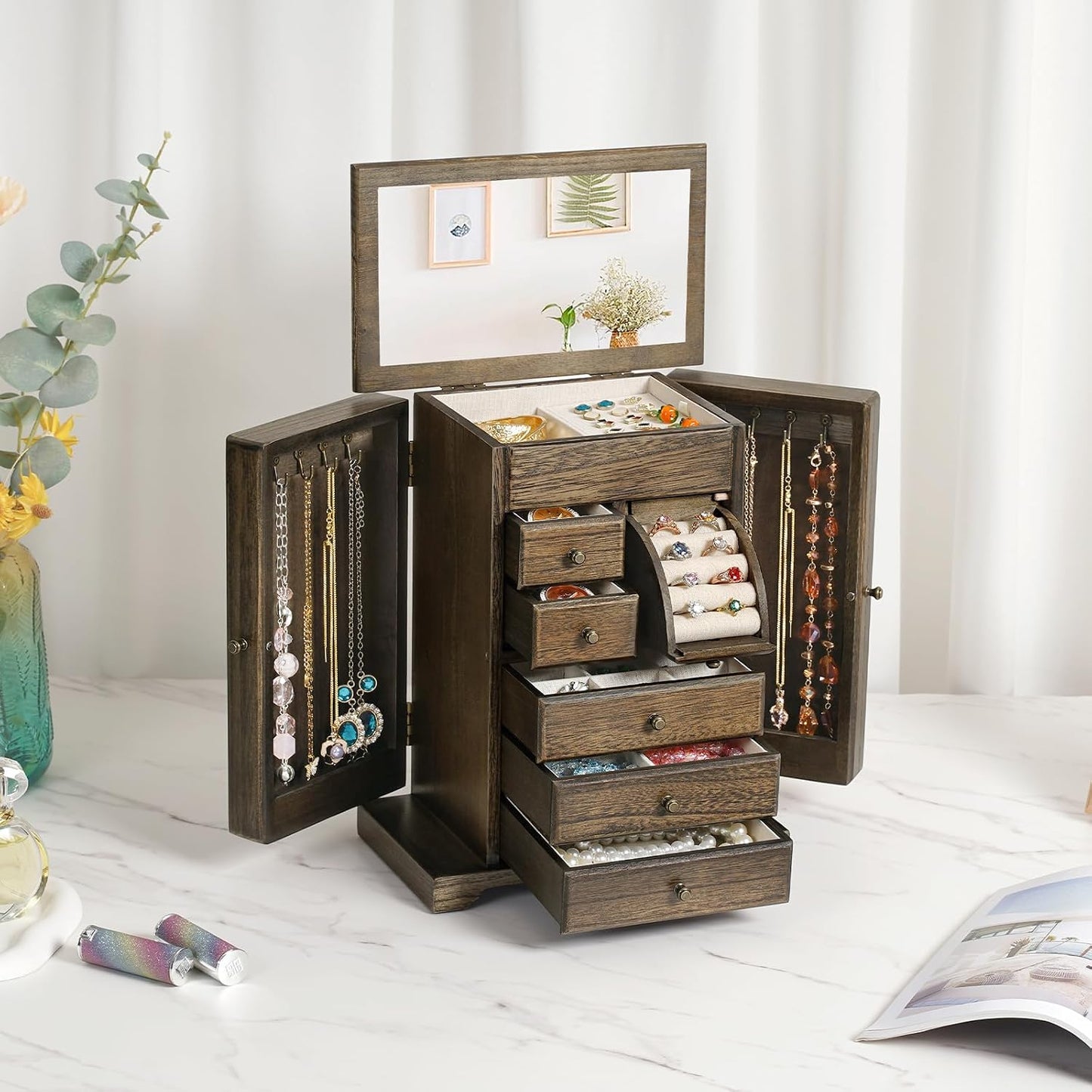 Yoimori - Joyero para mujer, cajas de joyería y organizadores de ma...
