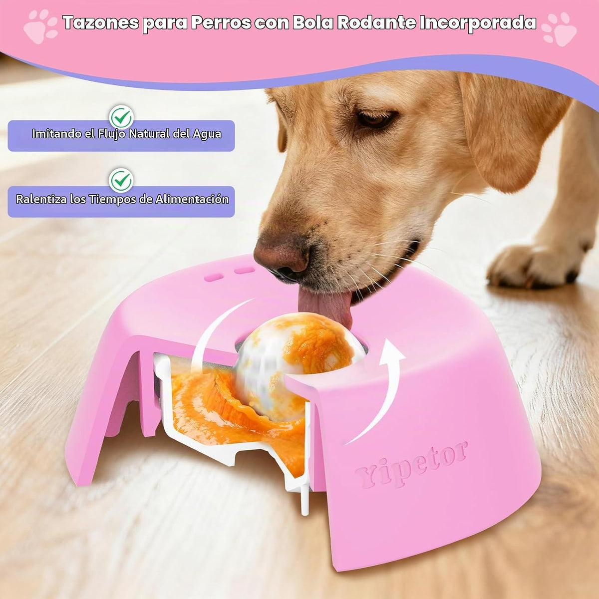 Yipetor Cuenco de lamer para perros, juguetes de rompecabezas de |...