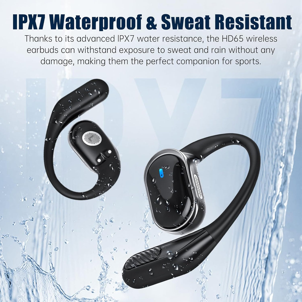 TRAUSI Auriculares inalámbricos Bluetooth 5.4, IPX7 impermeables co...