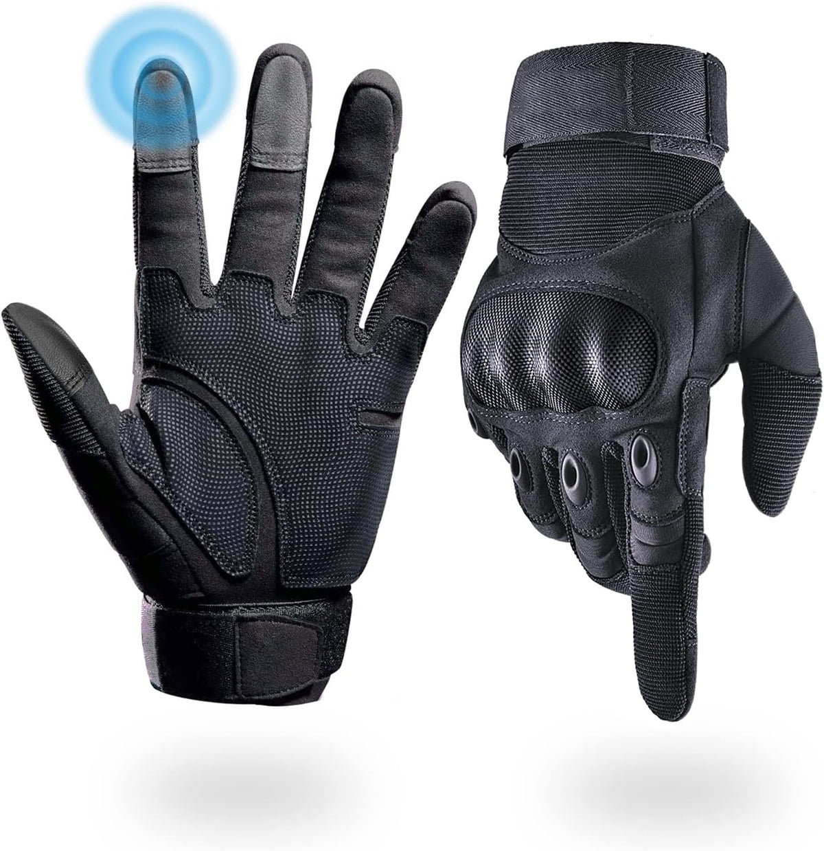 Liovoras Guantes tácticos para hombres, guantes de tiro y motocicle...