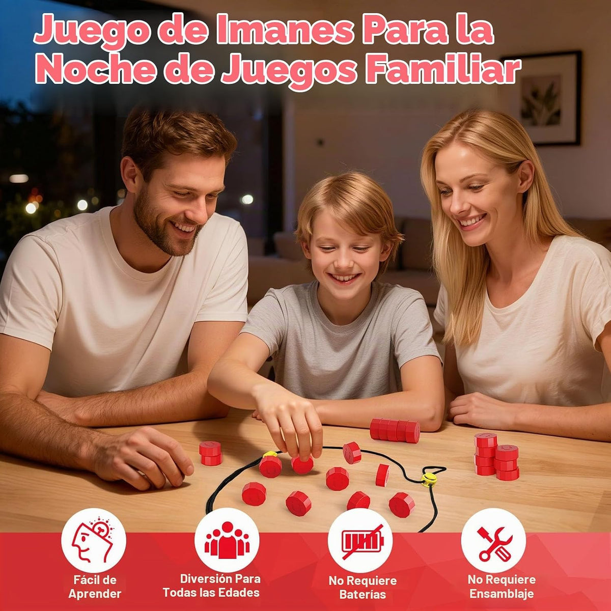 Juego de imán, juego magnético con cuerda, juegos de mesa para adul...