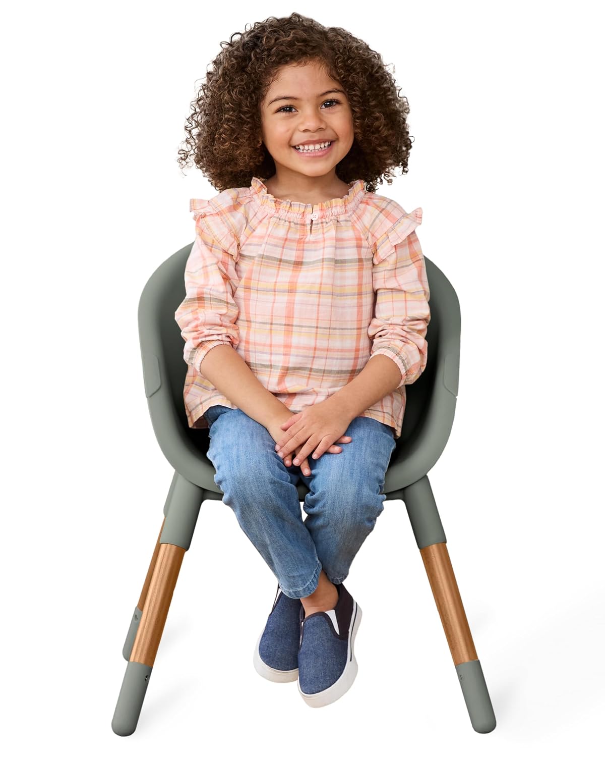 Skip Hop Silla alta convertible 4 en 1 para bebé, EON, Thyme