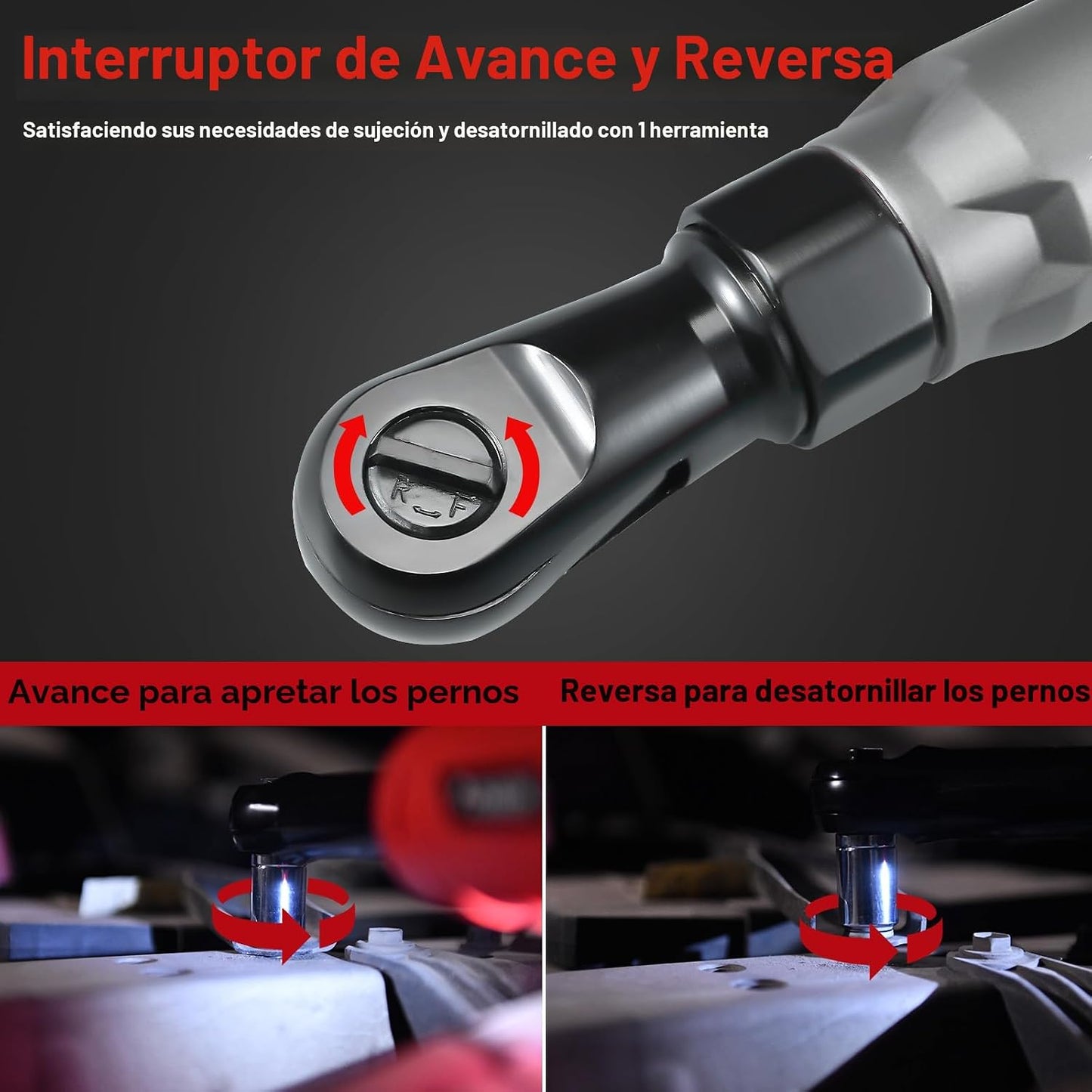 AOBEN Kit de Llave de Trinquete Inalámbrica de 21V 3\/8" - 74 F...