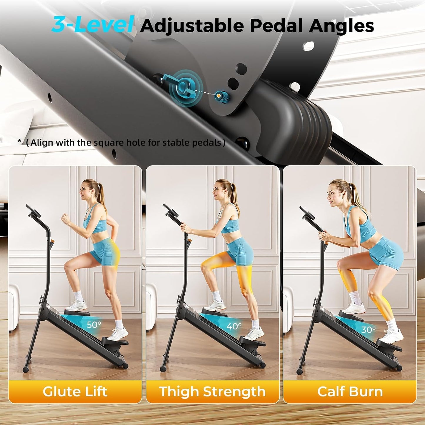 ERGOLIFE - Escalera escalonada con resistencia ajustable de 6 nivel...