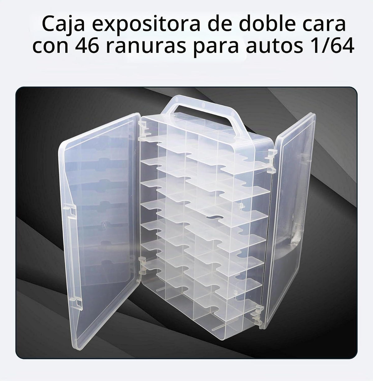 Adevar Estuche de almacenamiento de juguetes de autos a doble cara...