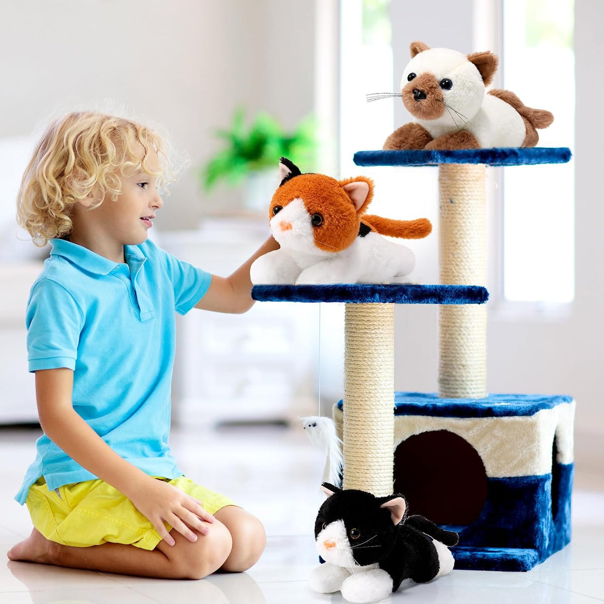 Harrycle 3 Piezas Animales de Peluche de Gato de 9 Pulgadas Regalo...