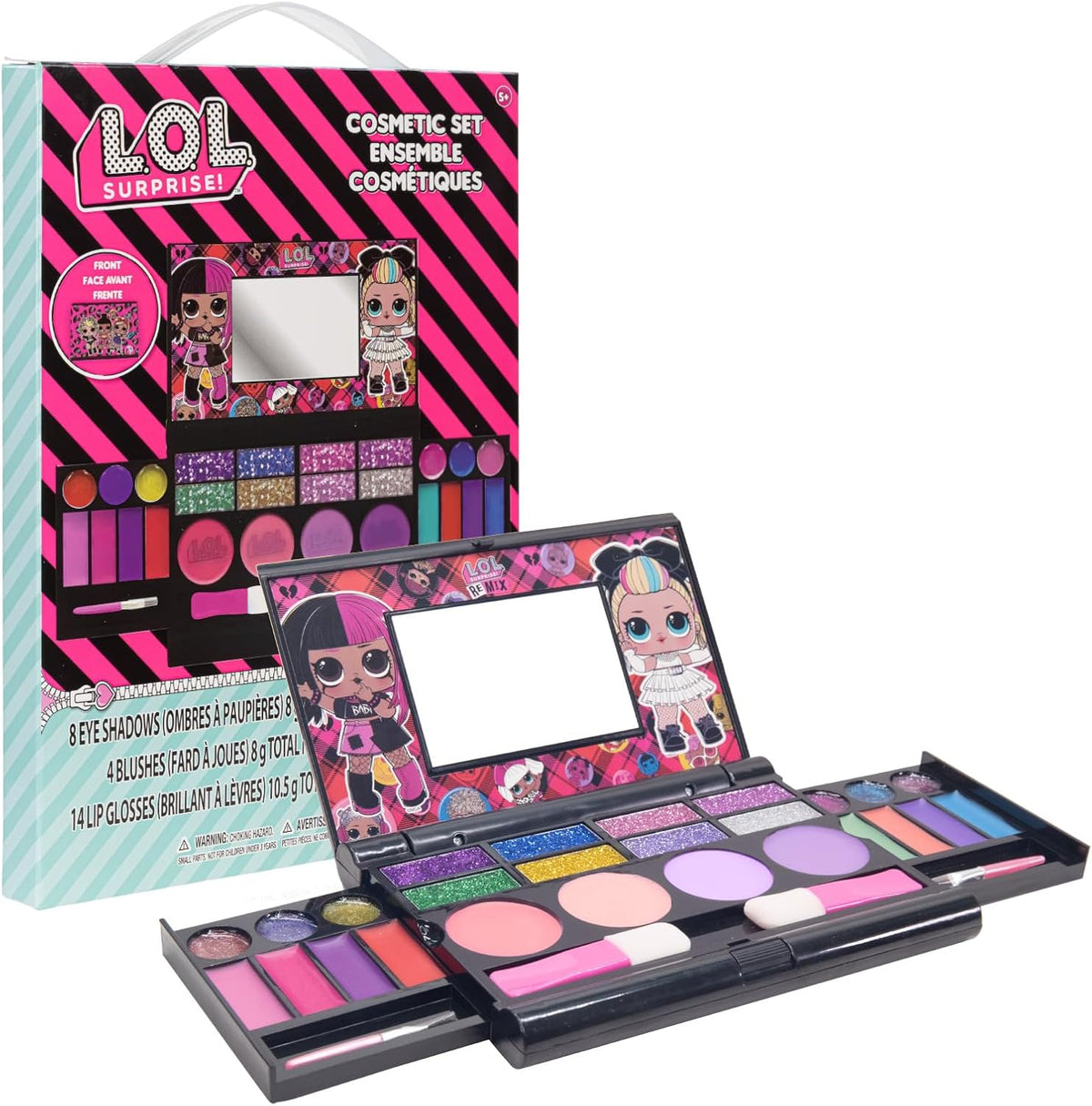 L.O.L. Surprise! Paleta de maquillaje plegable con espejo, brillo d...