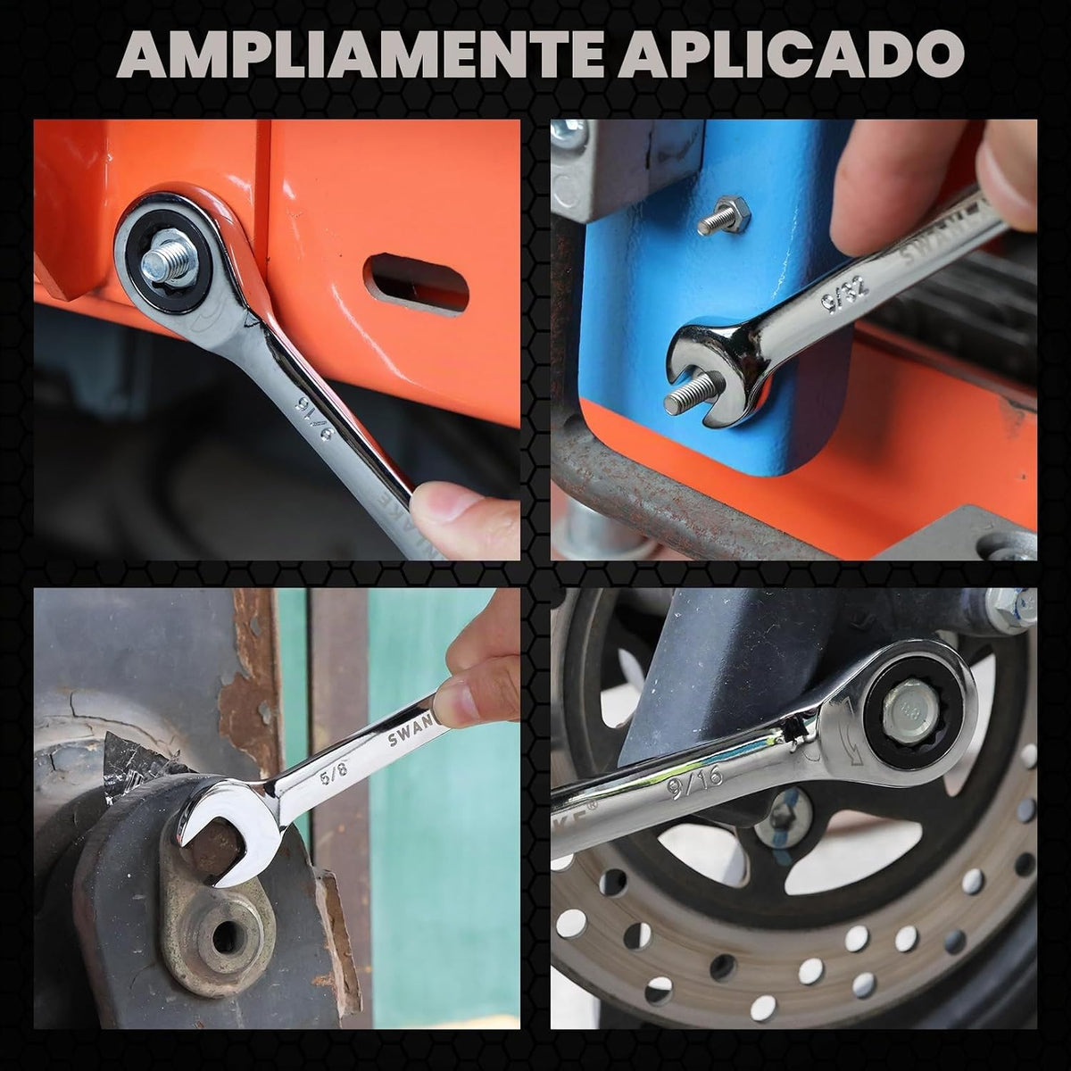 Juego de llaves de trinquete de 12 piezas, SAE 1\/4 - 3\/4 pulgadas...