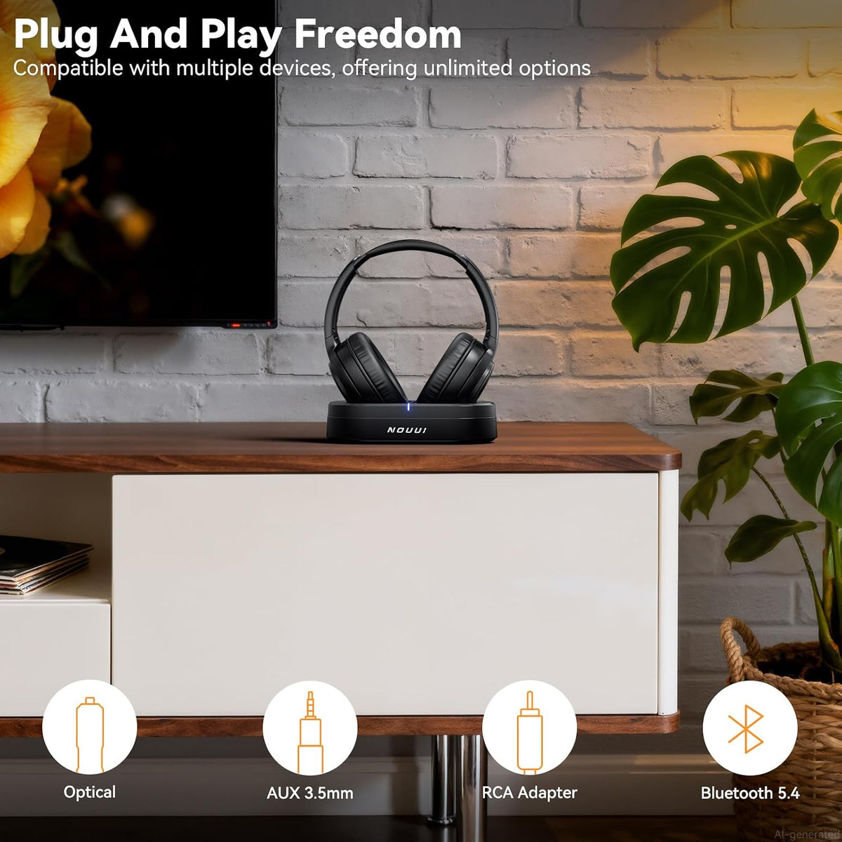Auriculares inalámbricos para ver televisión, auriculares inalámbri...