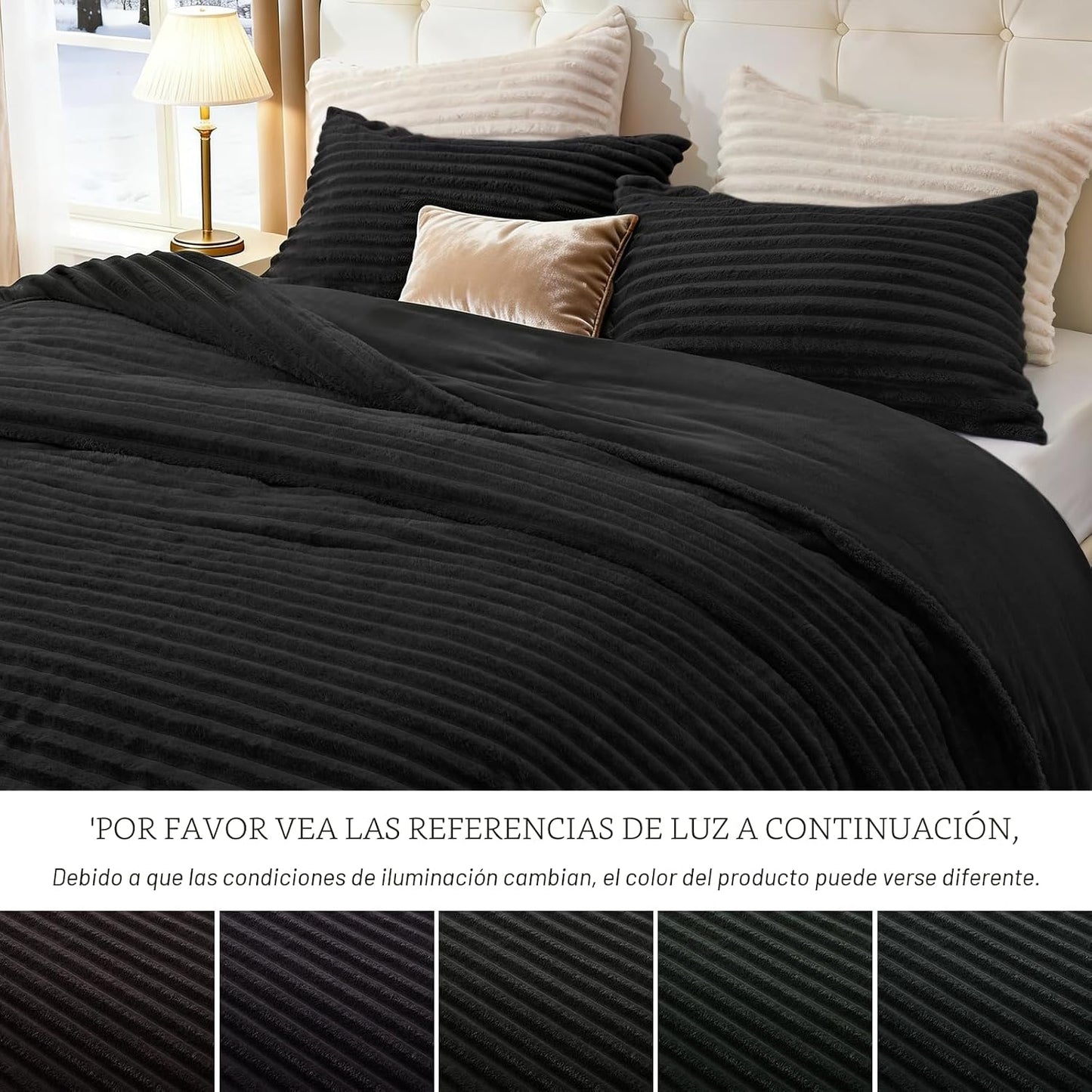 EXQ Home Juego de edredón esponjoso tamaño Queen - Edredón súper su...