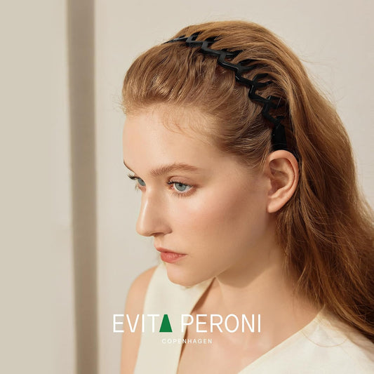 EVITA PERONI Diadema de peine para mujeres y niñas, diadema en zigz...