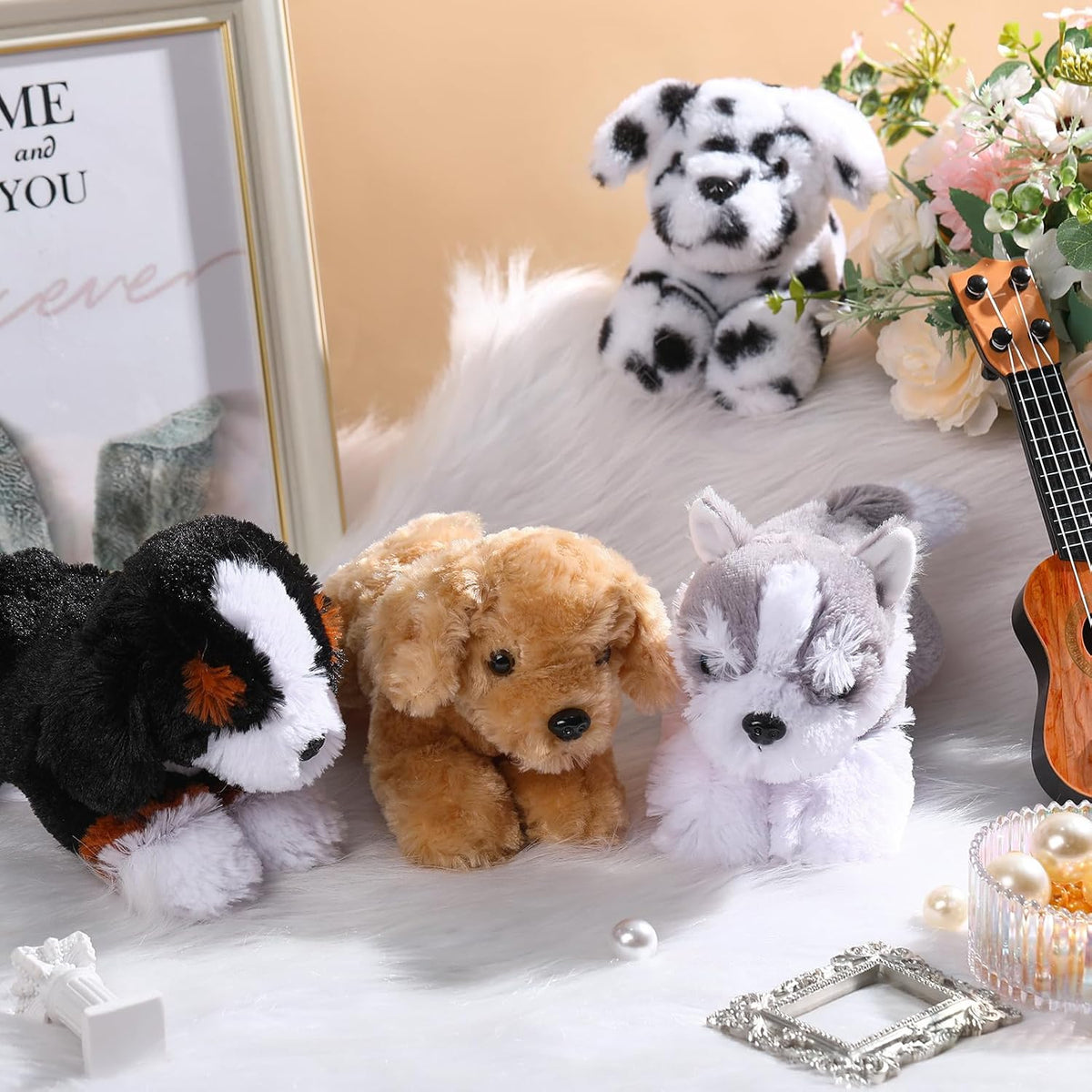 Suilung - 4 unidades de 8 pulgadas para perros de peluche, estilo e...