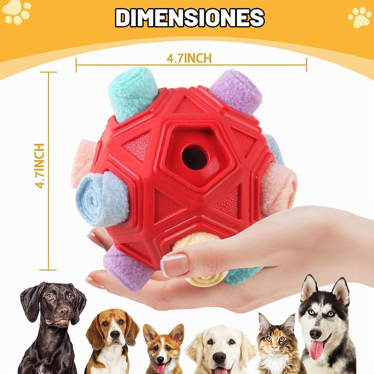 Petration Pelota Olfateadora para Perros - Juguetes Interactivos de...