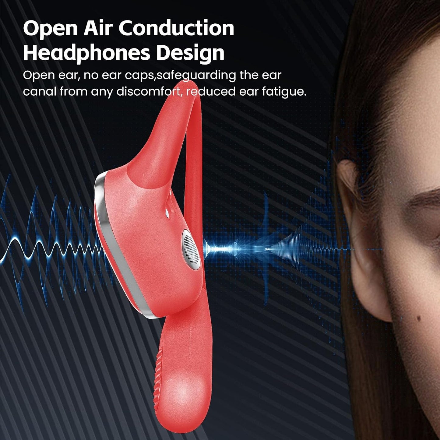 TRAUSI Auriculares inalámbricos con Bluetooth, auriculares estéreo...