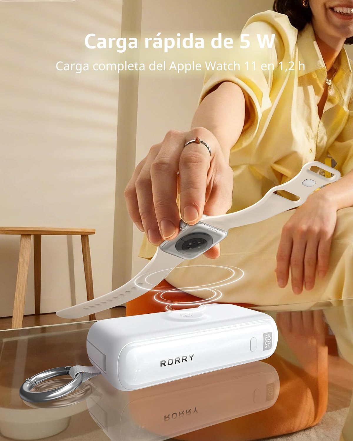 RORRY Cargador portátil de flujo 10000mAh 40W enchufe de pared Banc...
