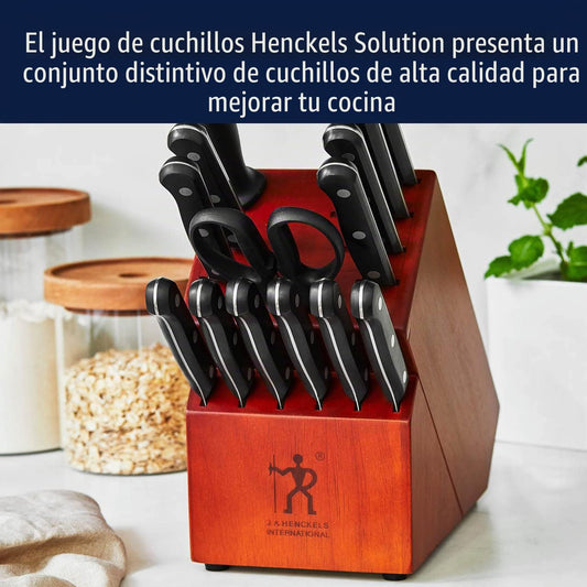 Henckels Solution - Juego de cuchillos de 15 piezas, afilado para |...