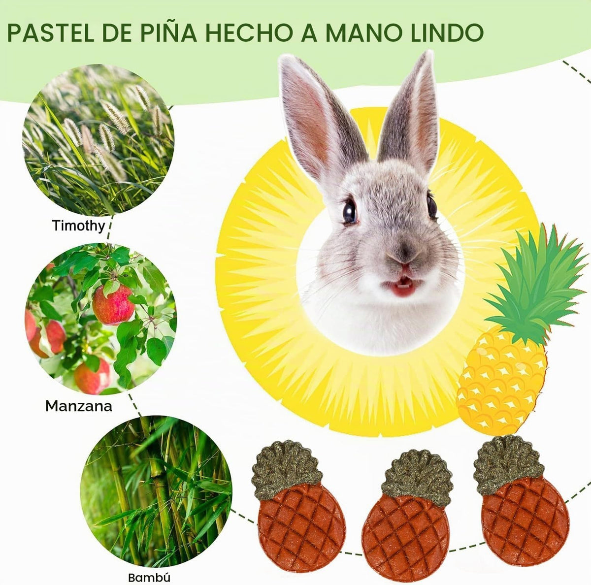 VESPRO Juguetes para conejos, 21 piezas de juguetes masticables par...