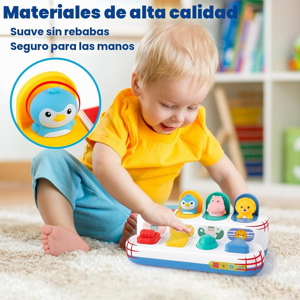 Tovol Zerky Montessori - Juguete de causa y efecto de 12-18 meses,...