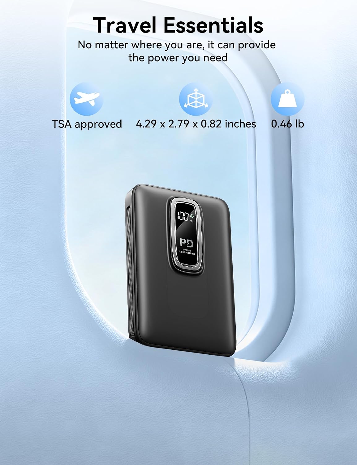 LENGSUM Cargador portátil MagSafe, 22.5 W 10000 mAh, banco de energ...