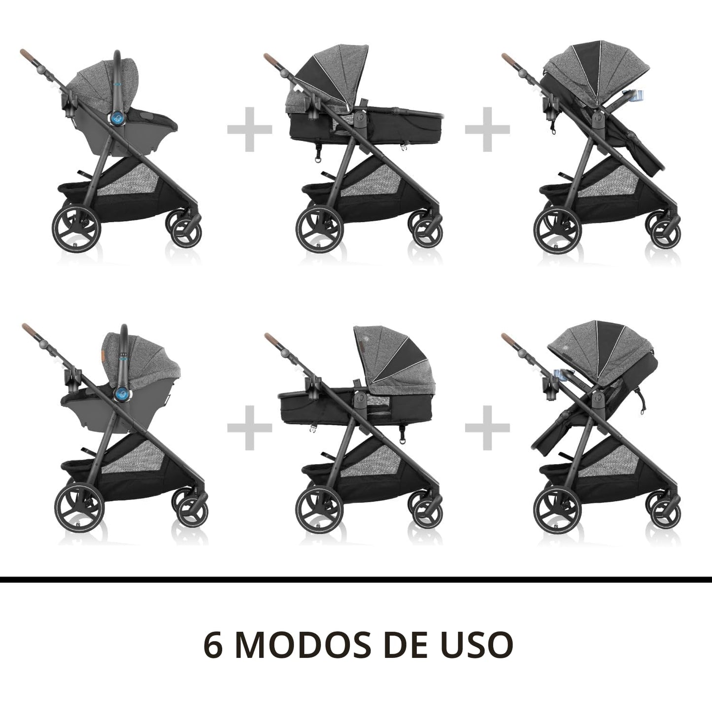 Evenflo Shyft Intuiti+ Sistema de viaje con asiento giratorio Revol...