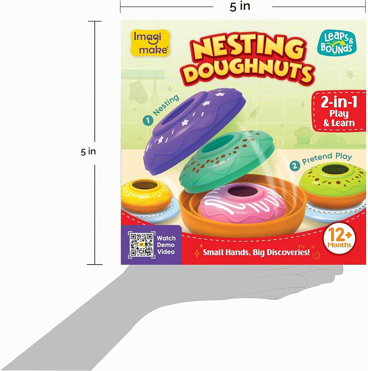 Imagimake Leaps &amp; Bounds - Donas de anidación, juguete Montesso...