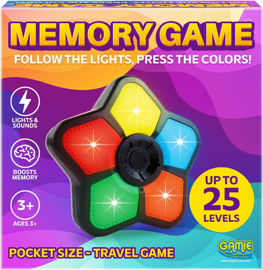 Juego Mini Electrónico de Memoria Gamie, Juego de Mano para Niños d...