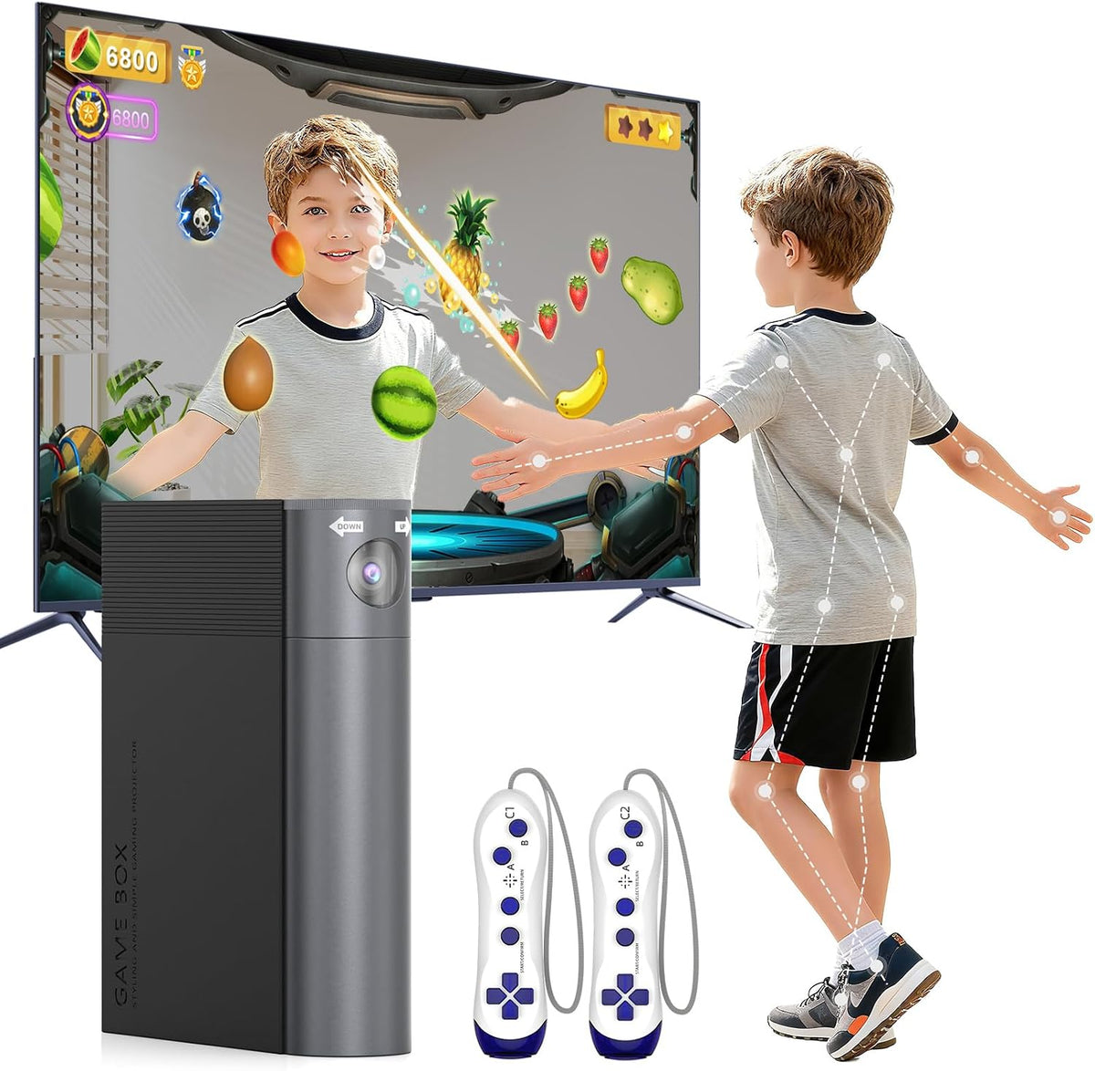 MetFut Consola de juegos AR Motion para niños y adultos: sistema de...