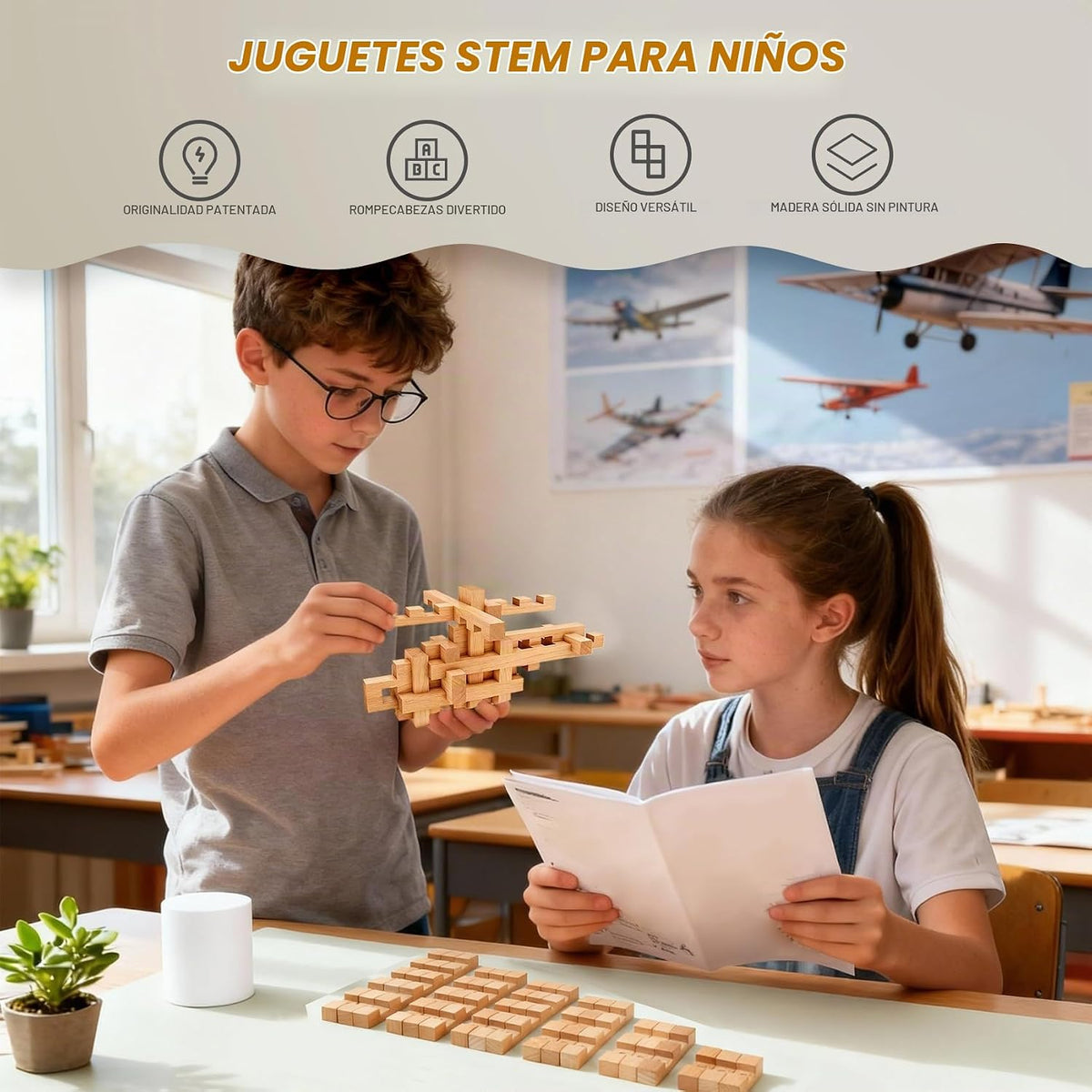 GLCforever Bloques de construcción de madera STEM \u2013 Más de 20...