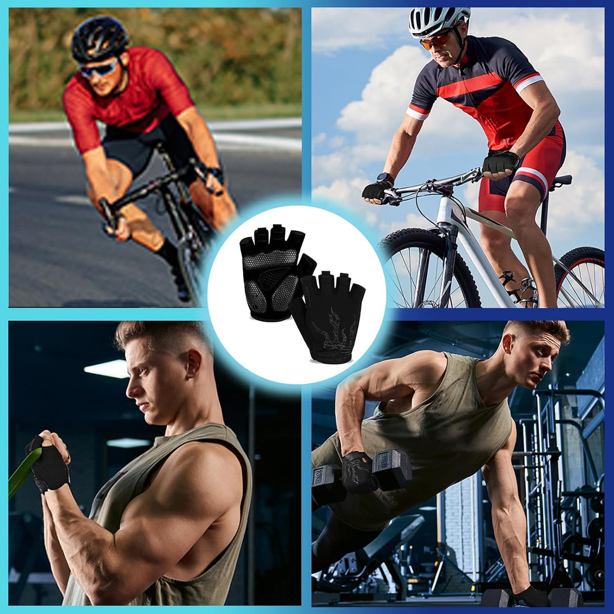 MOREOK Guantes de Ciclismo, Guantes de Bicicleta para Hombres\/Muje...