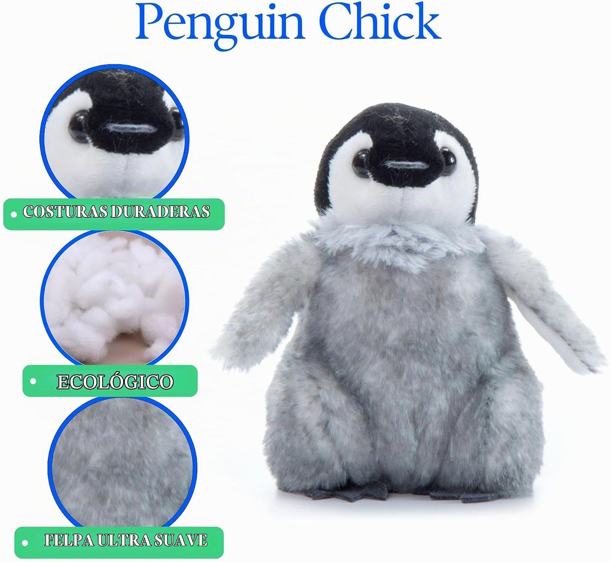 The Petting Zoo Pingüino de peluche de pollito, Babiez, regalos par...