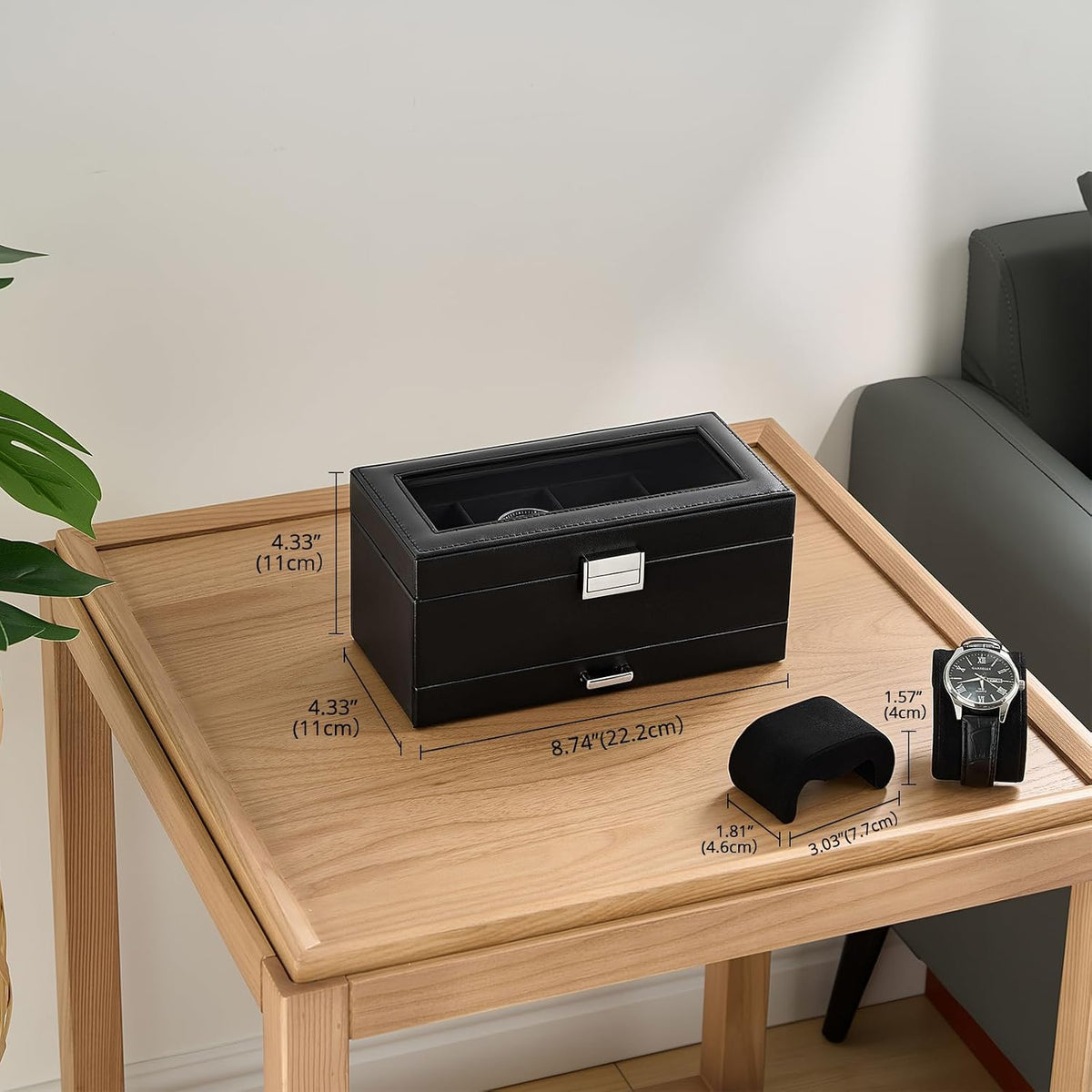 ProCase Funda para reloj, organizador de caja de reloj con 4 ranura...