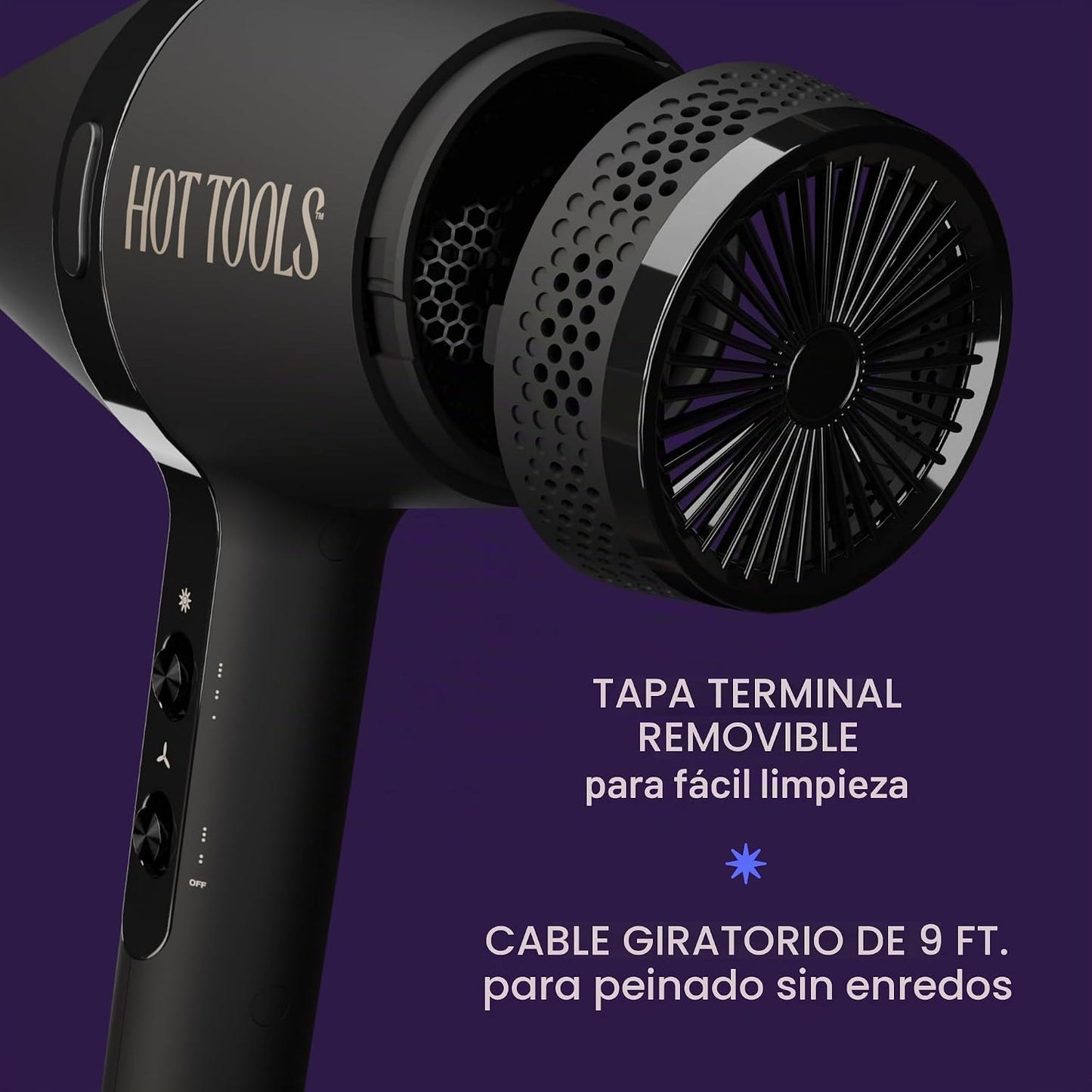 Secador de salón HOT Tools Pro Artist Black Gold Infrarrojo Ionic™...