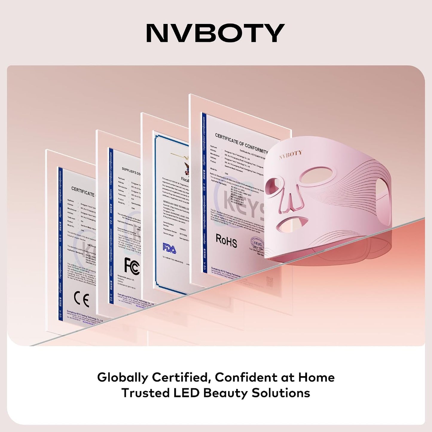 NVBOTY Terapia de luz con máscara facial LED, terapia de luz roja p...