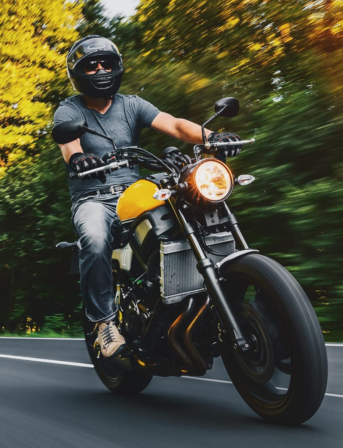 KEMIMOTO Guantes de motocicleta para hombres, guantes de ciclismo c...
