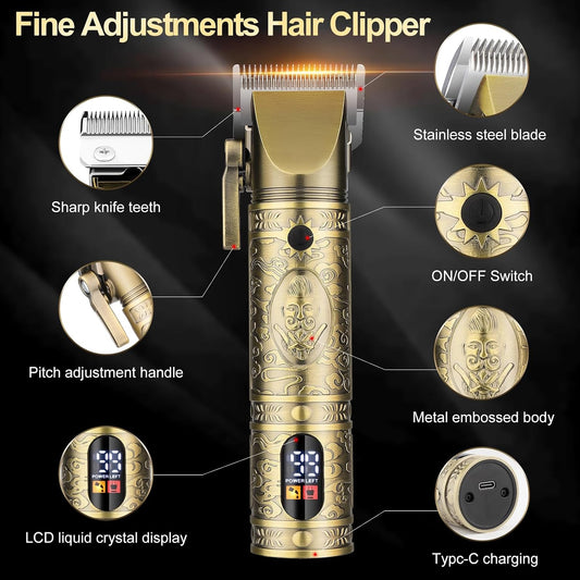QREEYX Cortadora de pelo para hombre, recortadora de pelo en T, rec...