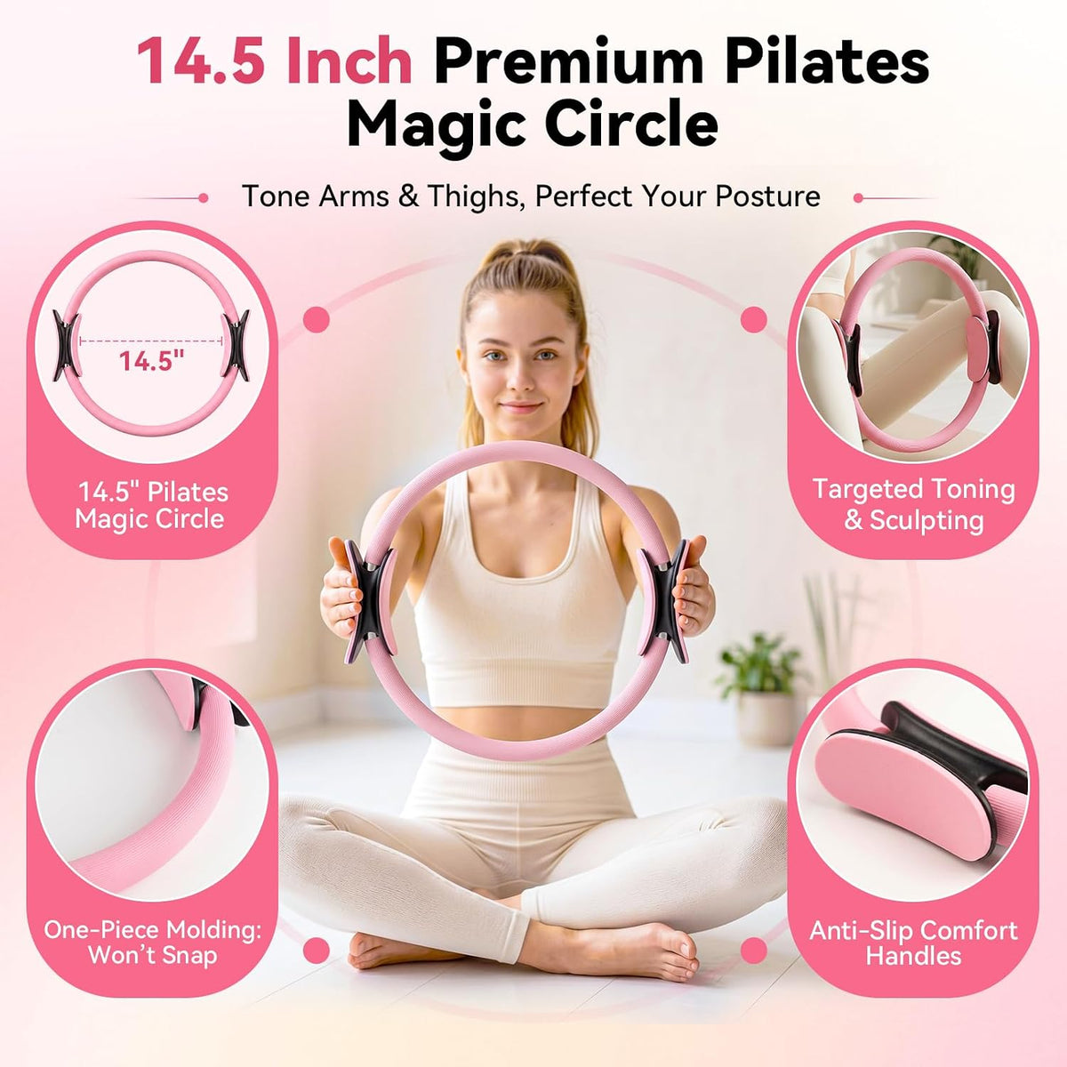 POVAVCX Kit de pilates en casa de 24 piezas para mujer, equipo de p...