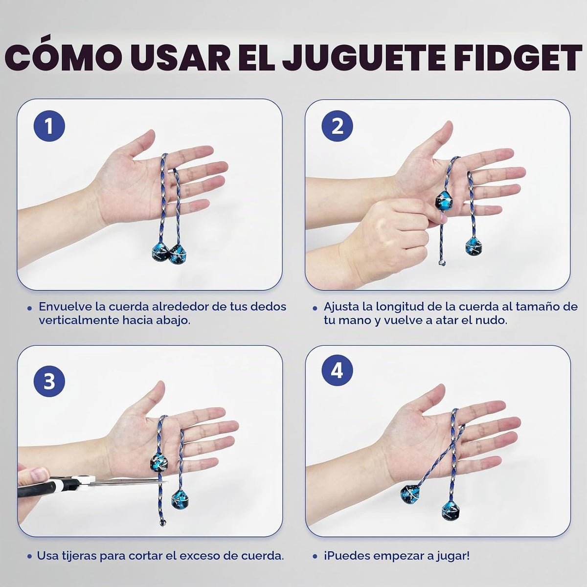 BUBEHYMY Perlas para Ansiedad, Juguete Metalico para Relajarse en O...